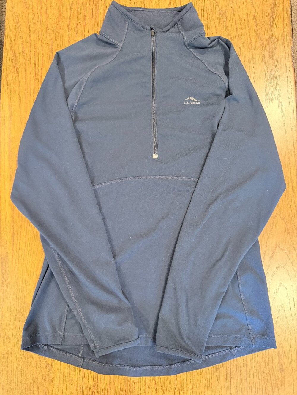 LL Bean Women's Navy Access Trail Pullover Long-Sleeve Quarter-Zip Medium